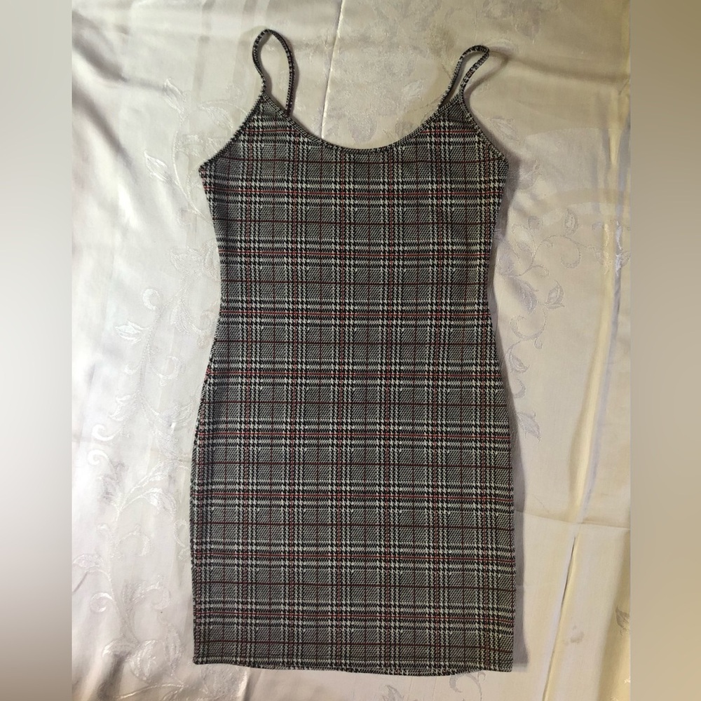 Bear Dance plaid mini dress